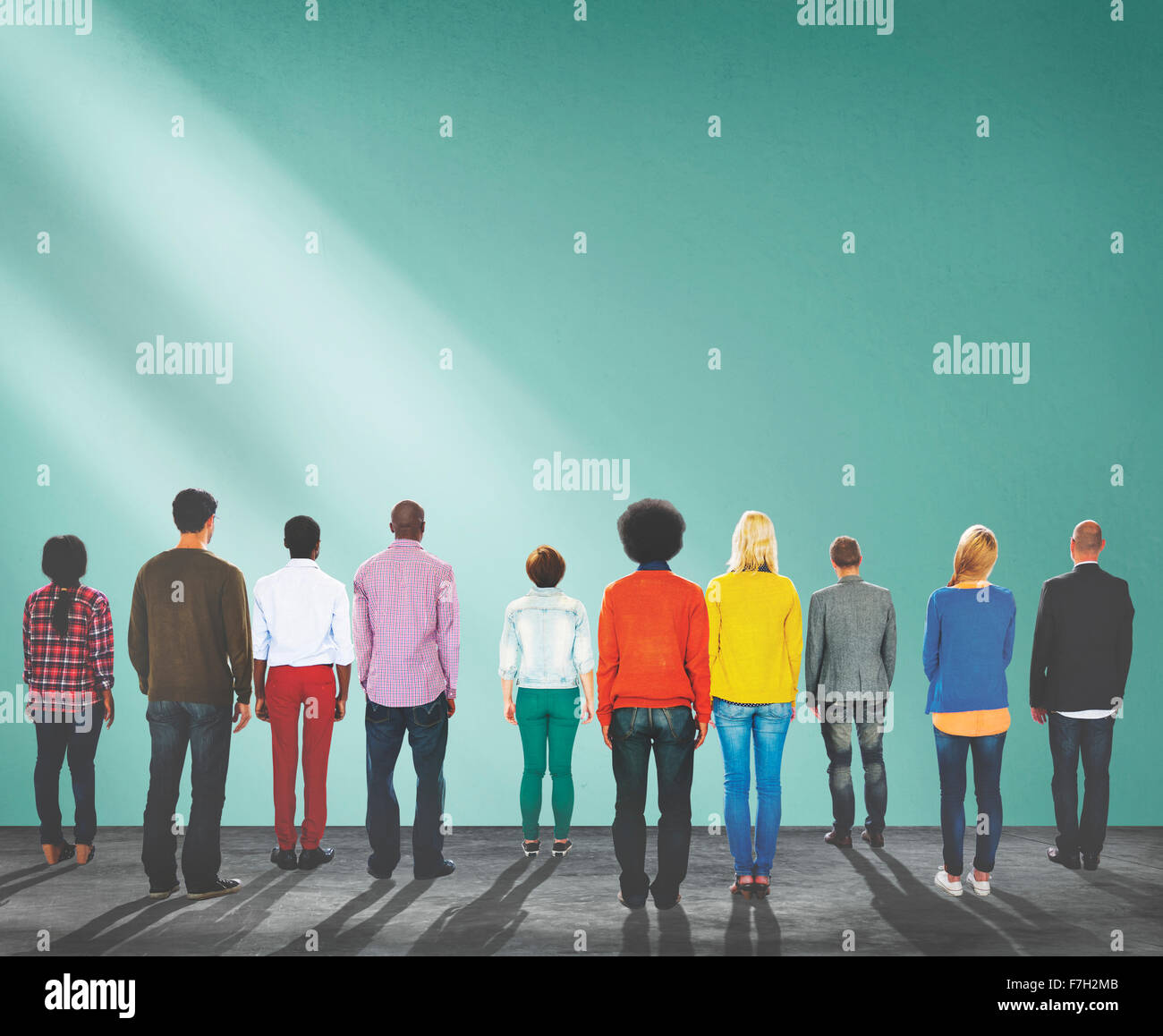 Group of People Standing Rear View Concept Stock Photo - Alamy
