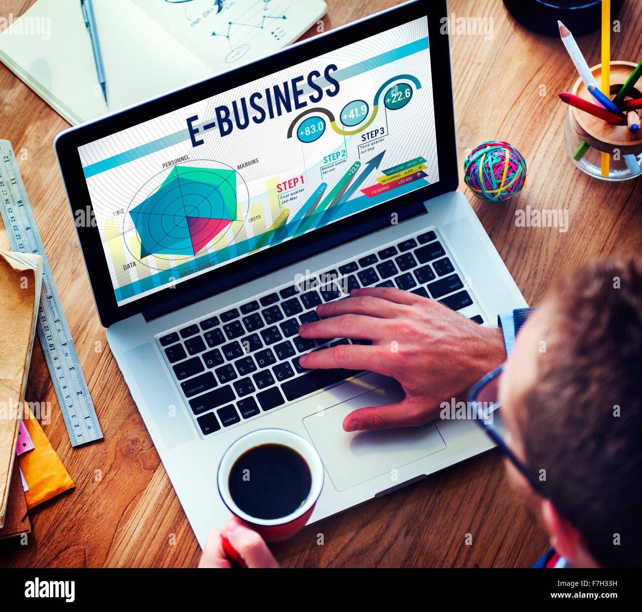 E-Business Global Business Digital Marketing Concept Stock Photo