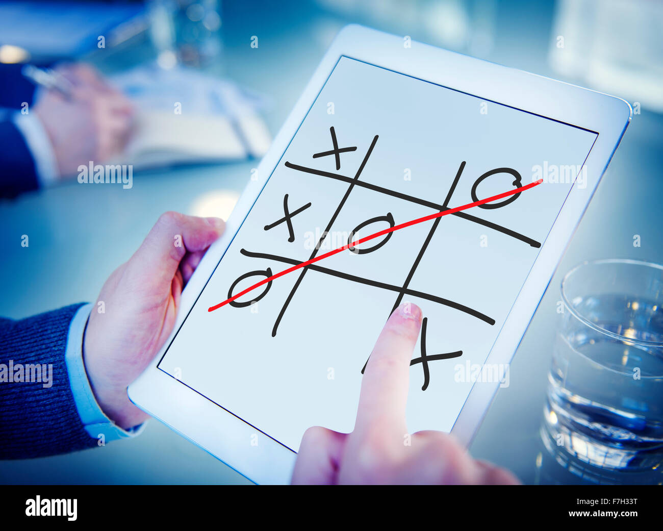 XO or tic tac toe game. Business competition, challenge, strategy