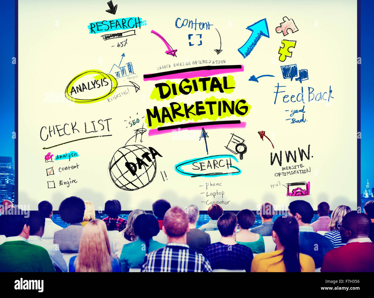 Digital Marketing Branding Strategy Online Media Concept Stock Photo