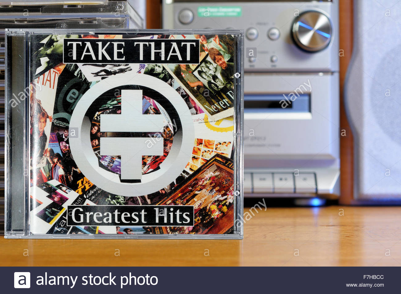 Take That Greatest Hits Album Piled Music Cd Cases Dorset England Stock Photo Alamy
