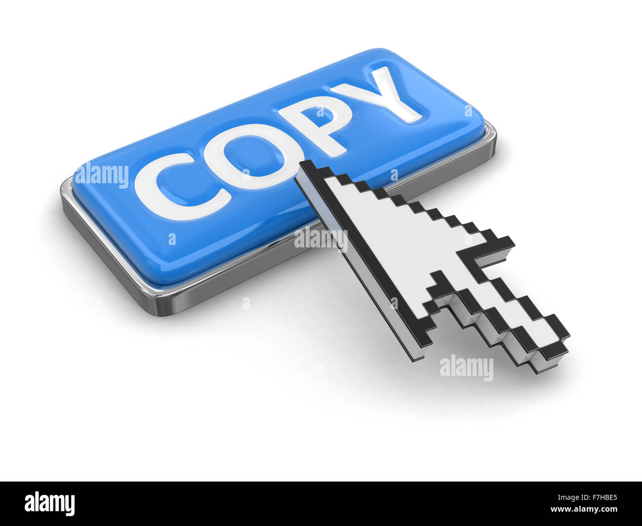 Cursor and button copy. Image with clipping path Stock Photo