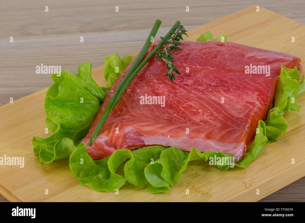 Salted Salmon fillet for sashimi and sushi Stock Photo Alamy