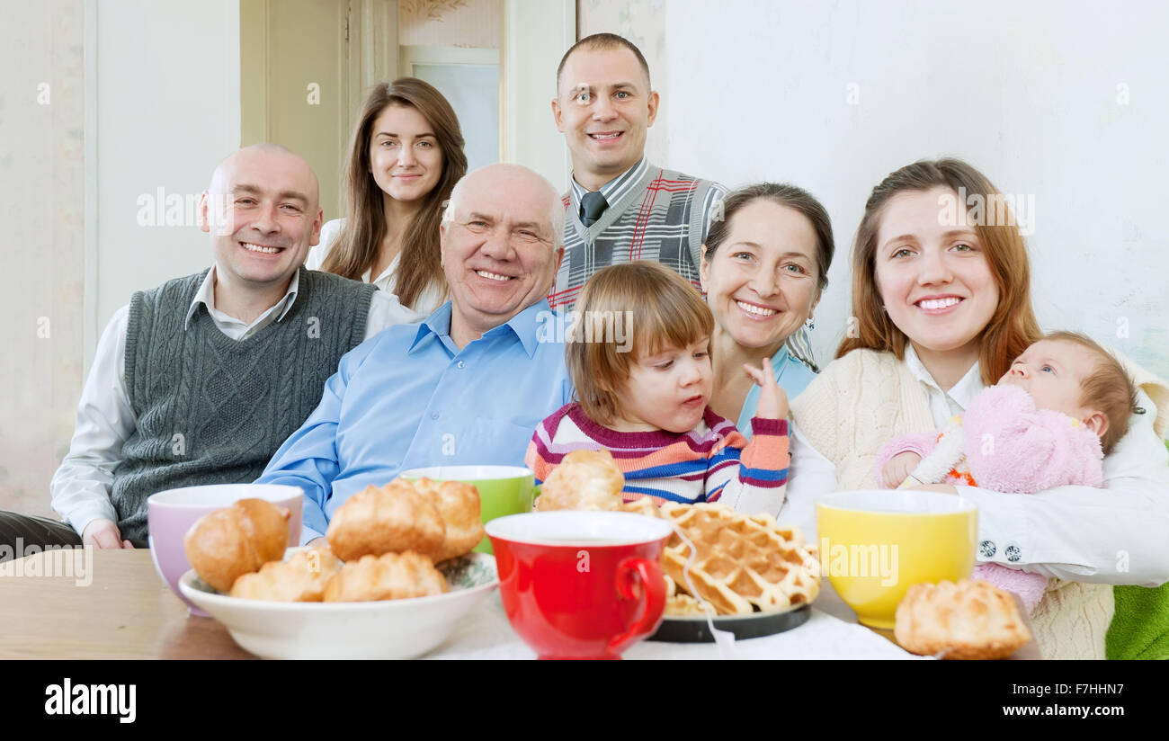 Family group home interior hi-res stock photography and images - Alamy