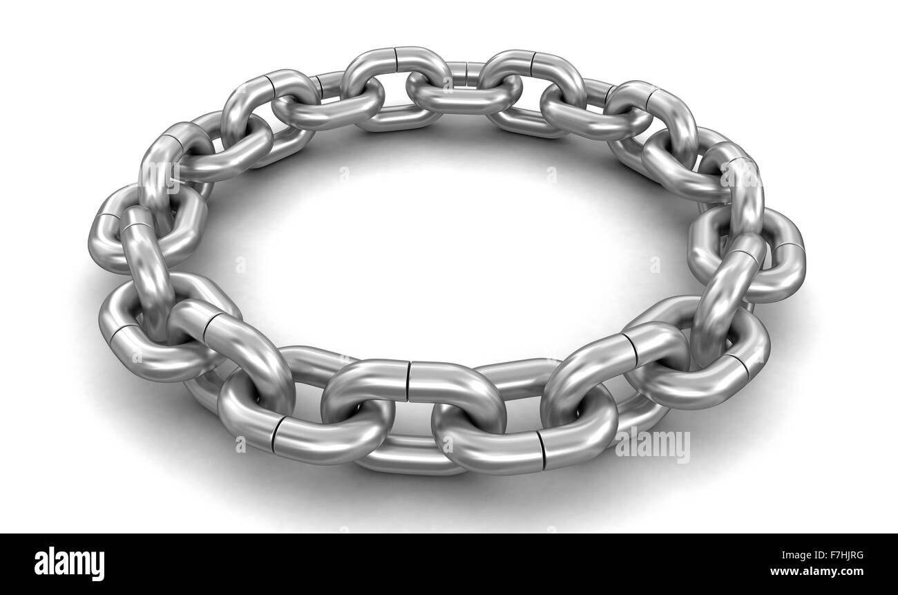 chain links united in ring. Image with clipping path Stock Photo Alamy