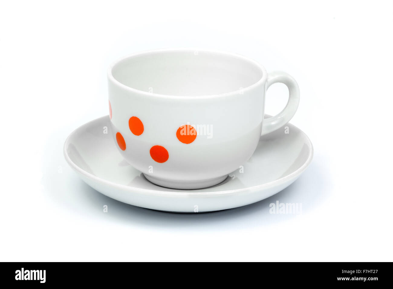 coffee cup and saucer isolated on white background Stock Photo - Alamy