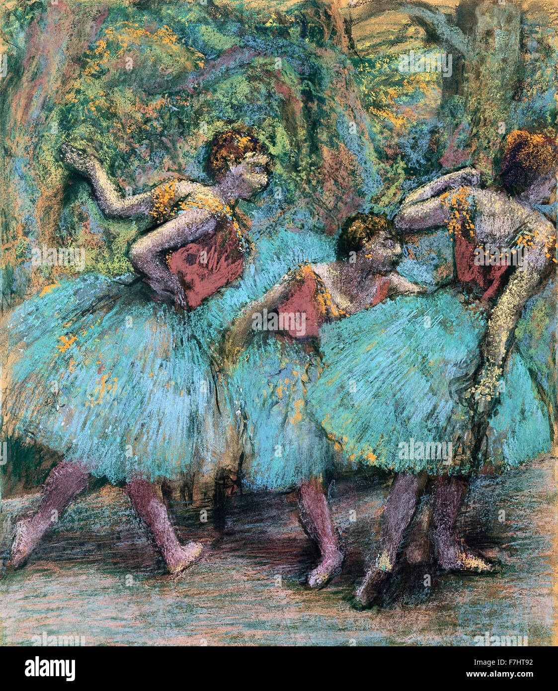 Degas - Danseuses aux bras levés, Circa 1885 - Free Stock Illustrations