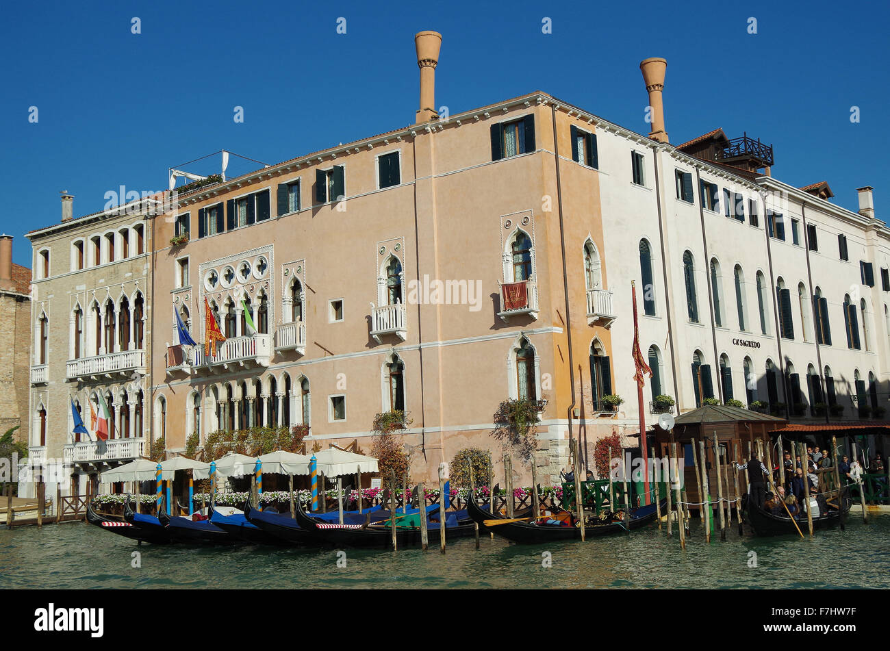 Venice Italy Palazzo Morosini Sagredo, Grand Canal Stock Photo