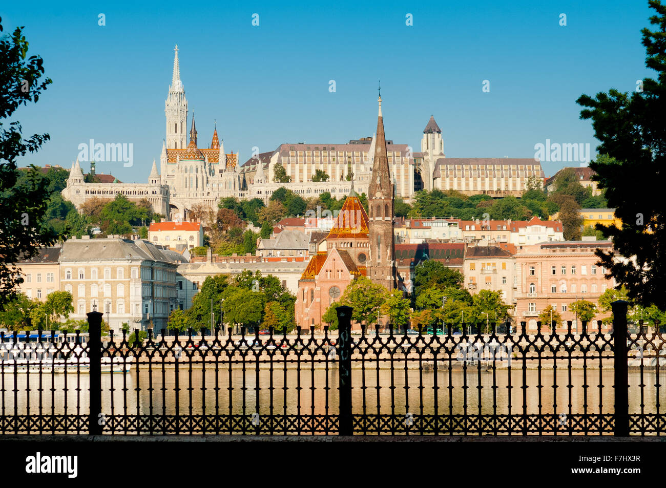 Budapest city view with Watertown and Buda Castle, budapest, Hungary Stock Photo