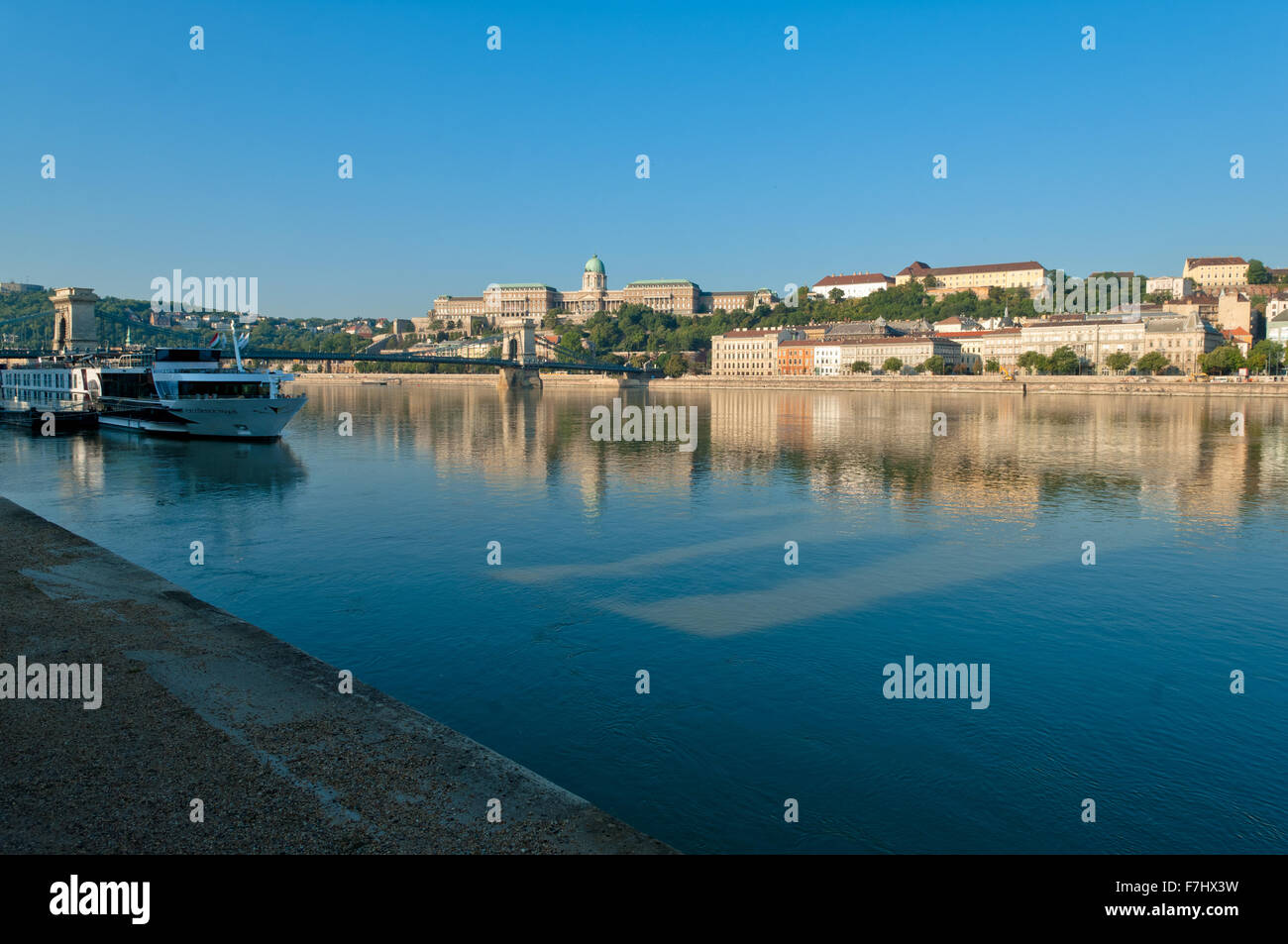 Budapest city view with Watertown and Buda Castle, budapest, Hungary Stock Photo