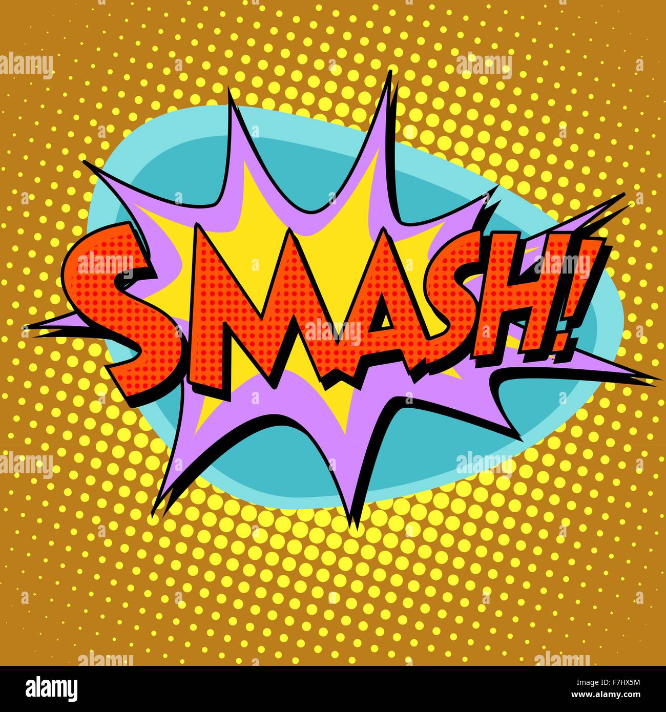 Smash comic book bubble text hi-res stock photography and images