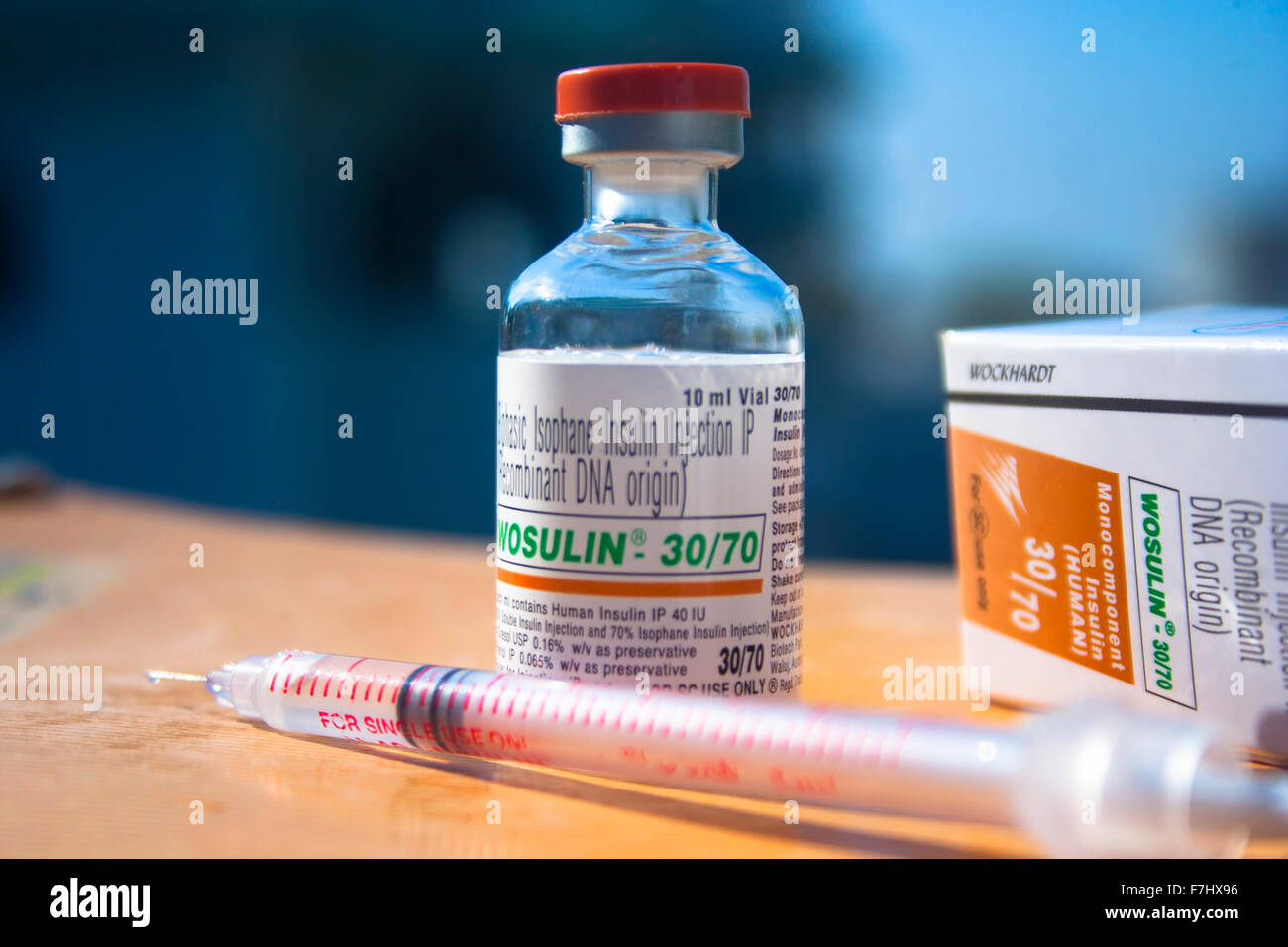 Insulin and the injection used in India for a diabetics person Stock Photo Alamy