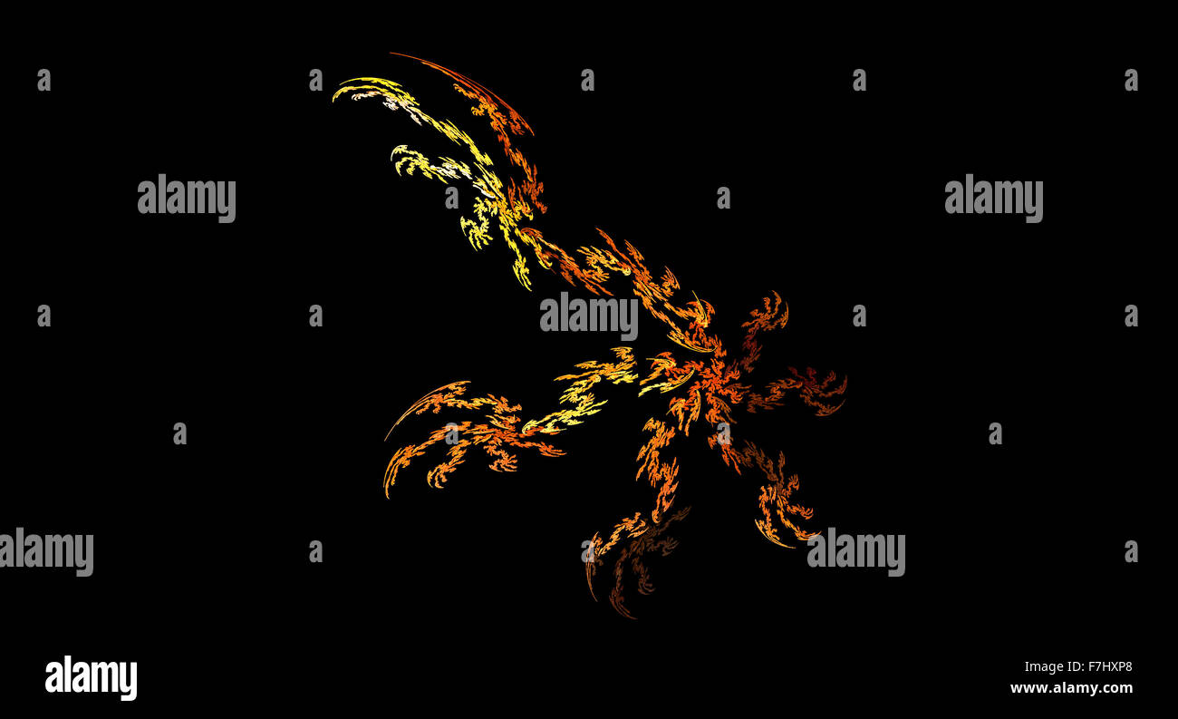 abstract Ice crystals illustration on black background Stock Photo - Alamy