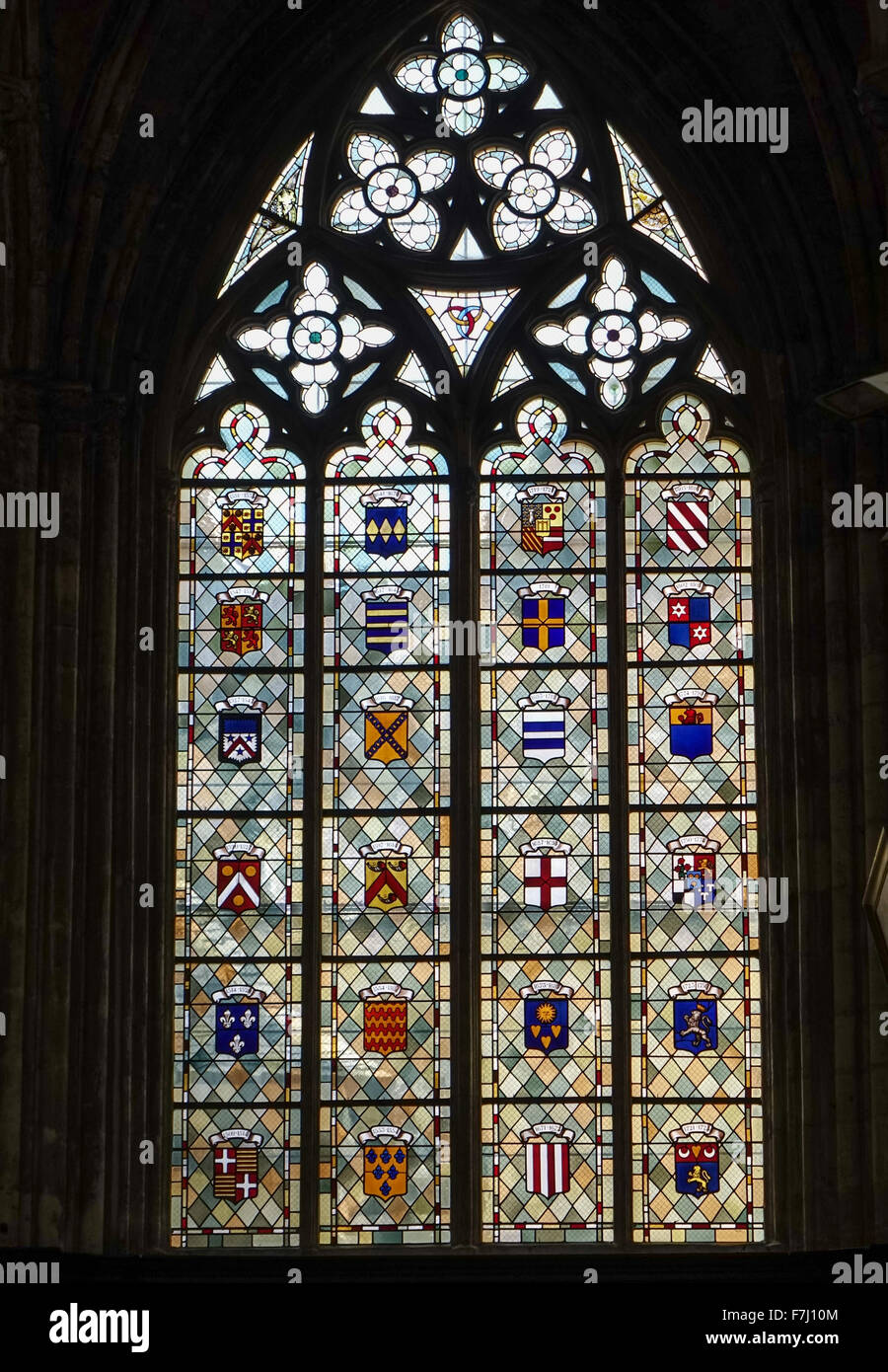 Tours Cathedral, France. Stained glass window panels Stock Photo Alamy