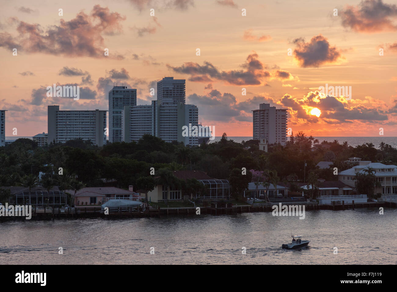 Sunrise Port Everglades, Fort Lauderdale Florida Stock Photo Alamy
