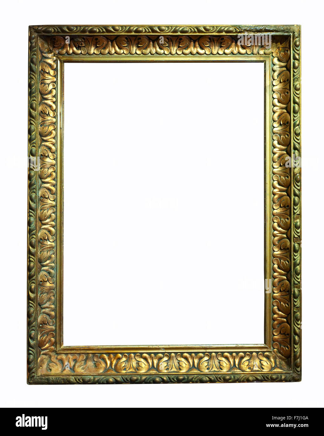 old bronze frame. Isolated over white background with clipping path