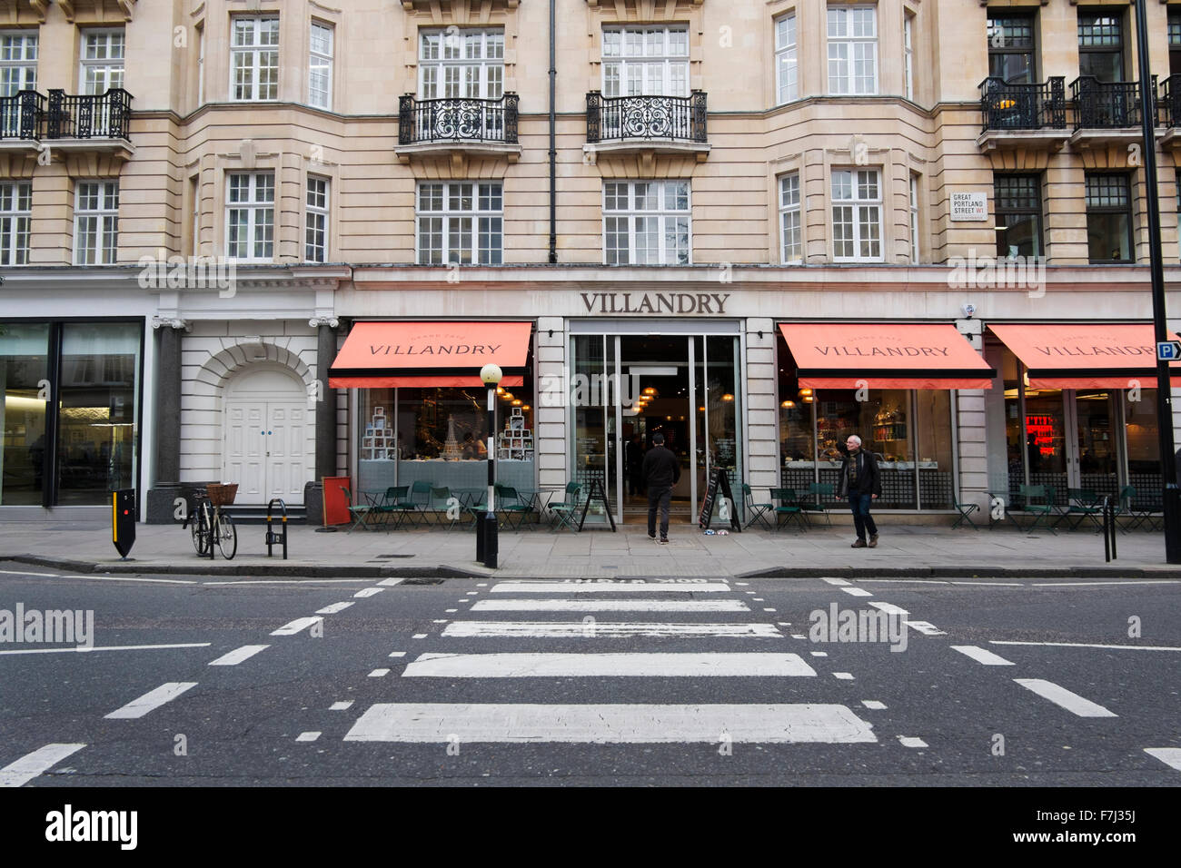 The French Mediterranean cafe restaurant Villandry in Great Portland Street, London, England, UK Stock Photo