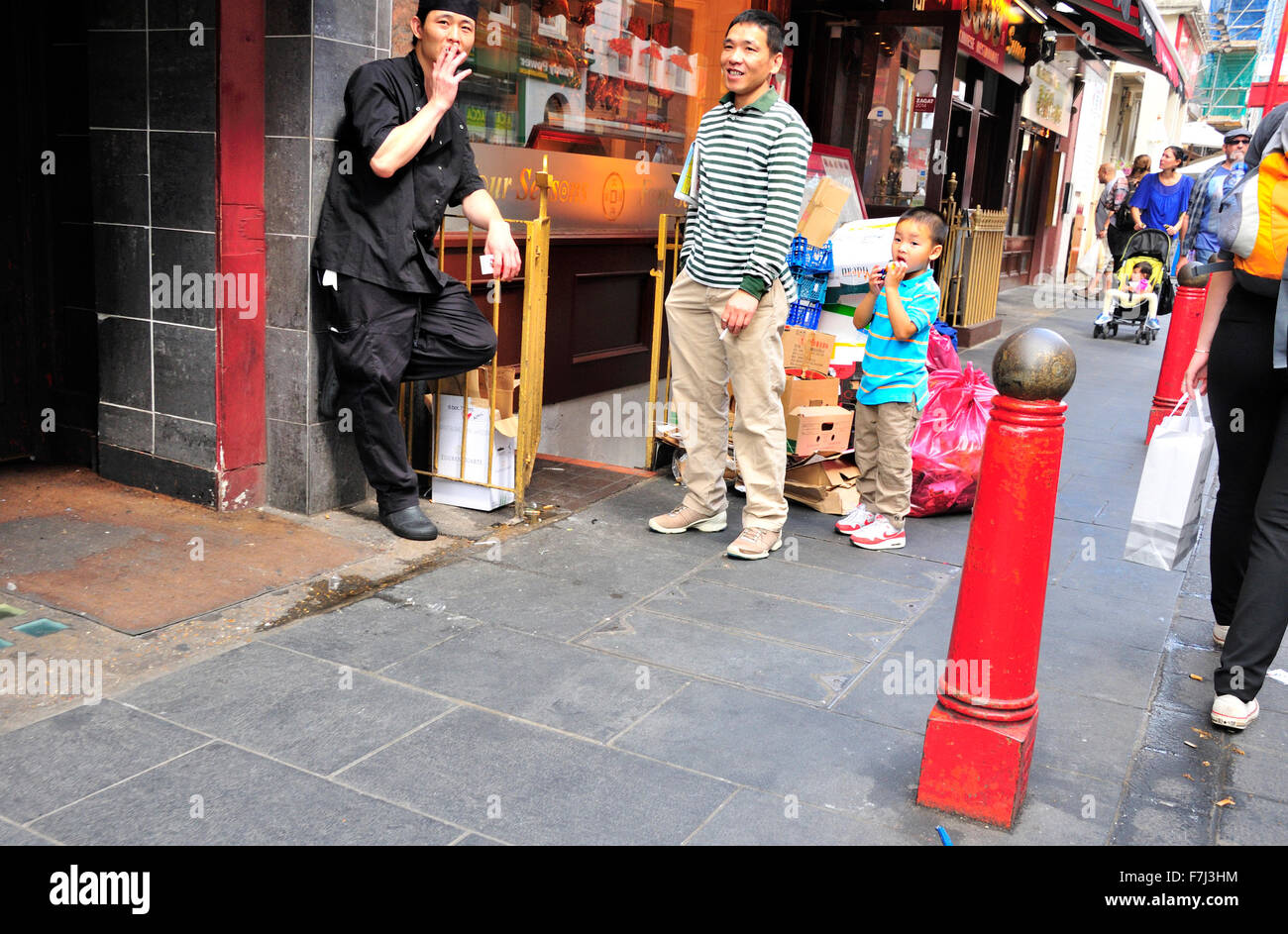 London, England, UK. Gerrard Street, Chinatown Stock Photo