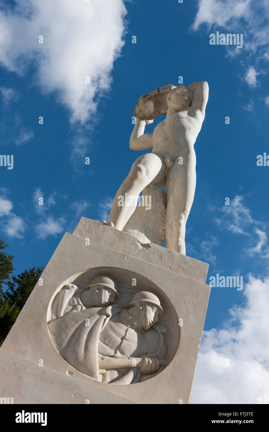 War memorial, Seravezza, Italy Stock Photo