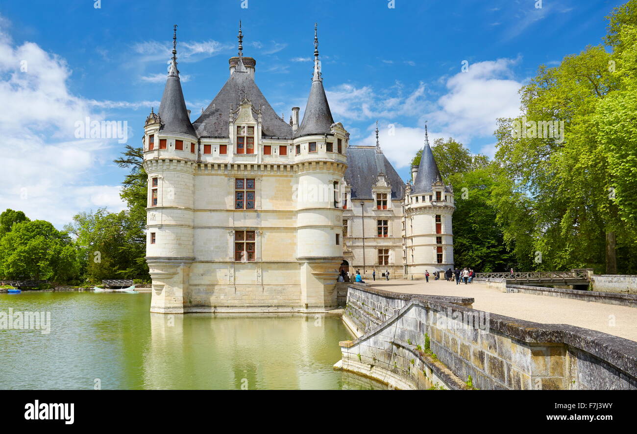 D'Azay-le-Rideau Castle, Loire Valley, France Stock Photo