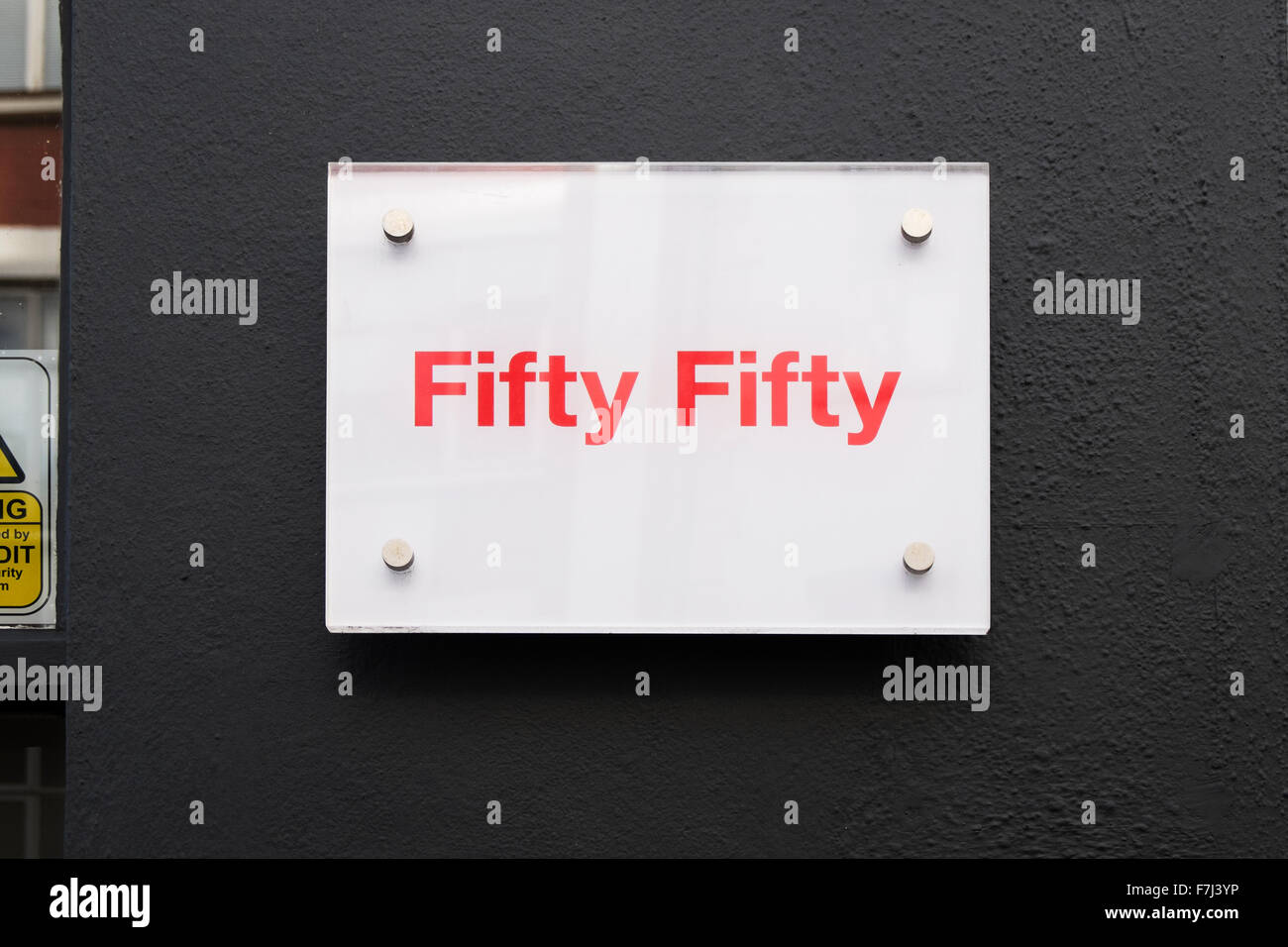 Fifty Fifty post production in D'Arblay Street, Soho, London, England, UK Stock Photo