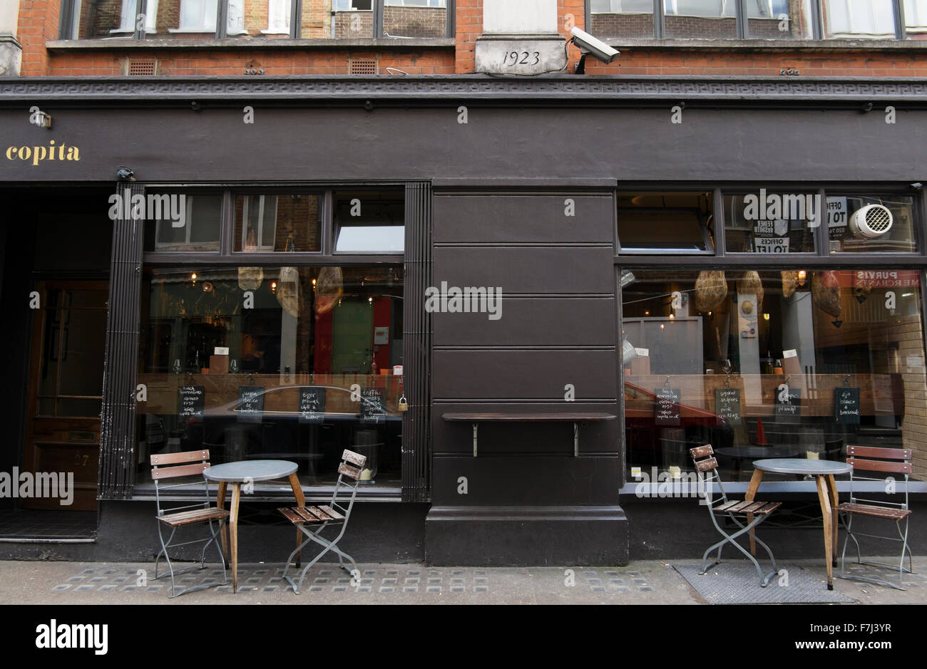 Copita Spanish tapas bar in D'Arblay Street, Soho, London, England, UK Stock Photo