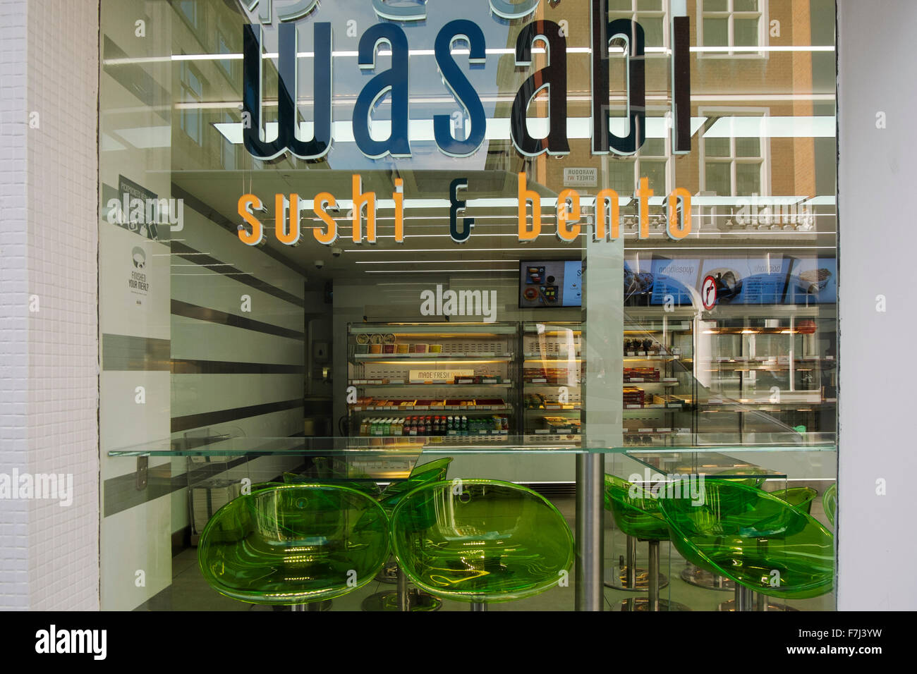 Wasabi Japanese fast food sushi and Bento bar in Soho, London, England