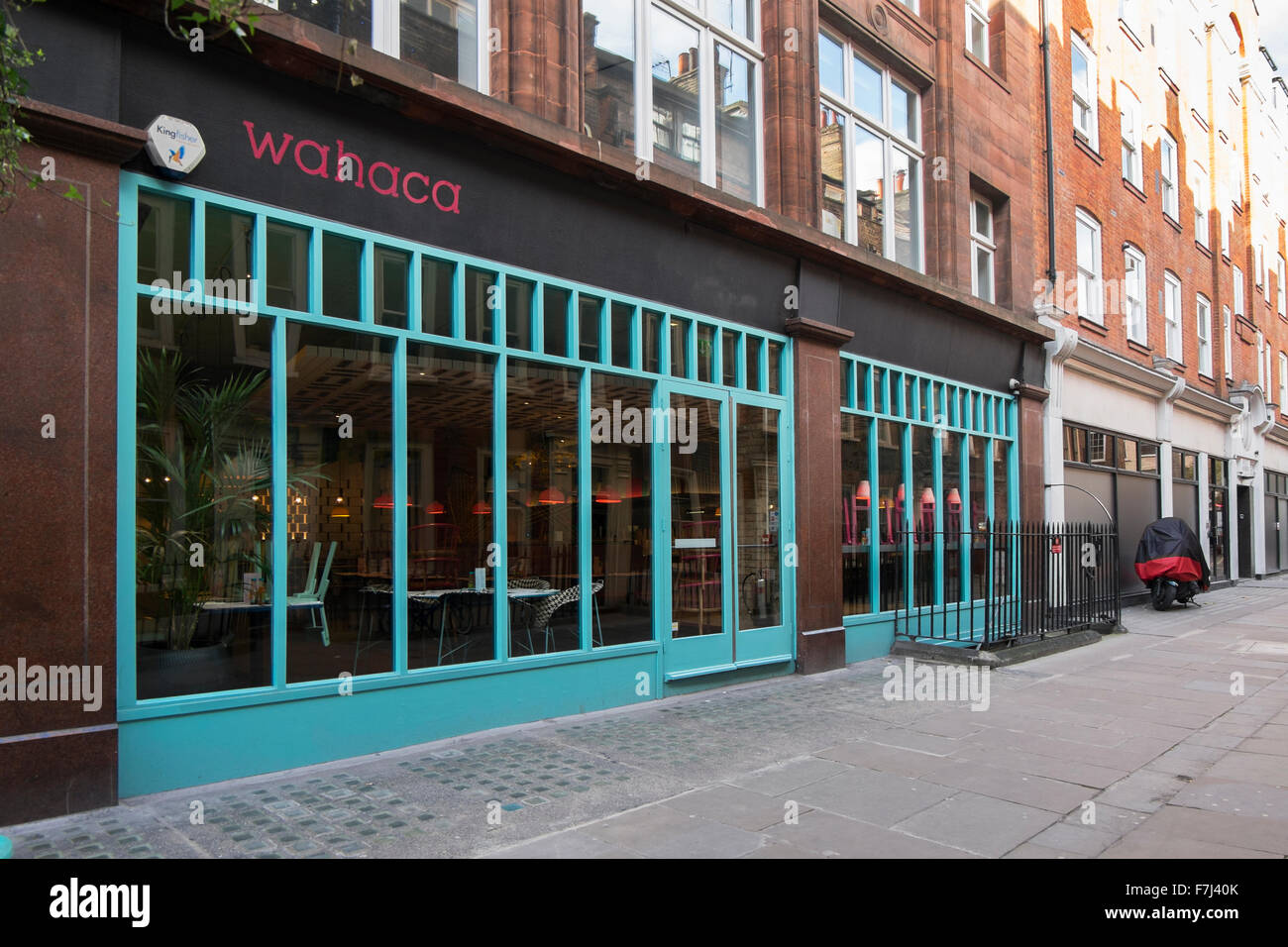 Wahaca Mexican street food restaurant in Meard Street, Soho, London, England, UK Stock Photo