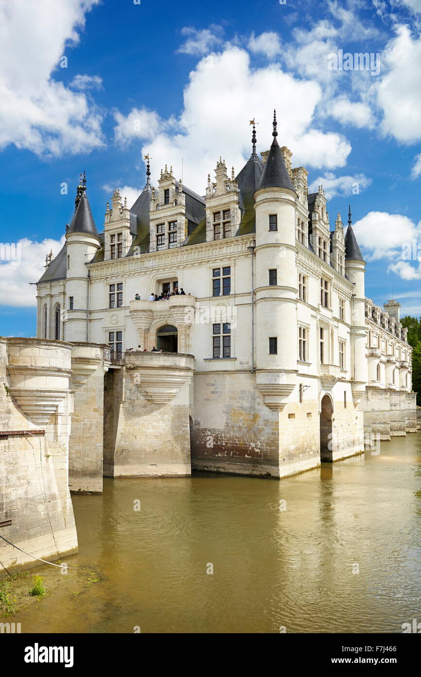 Loire Castle - Chenonceau Castle, Chenonceaux, Loire Valley, France Stock Photo
