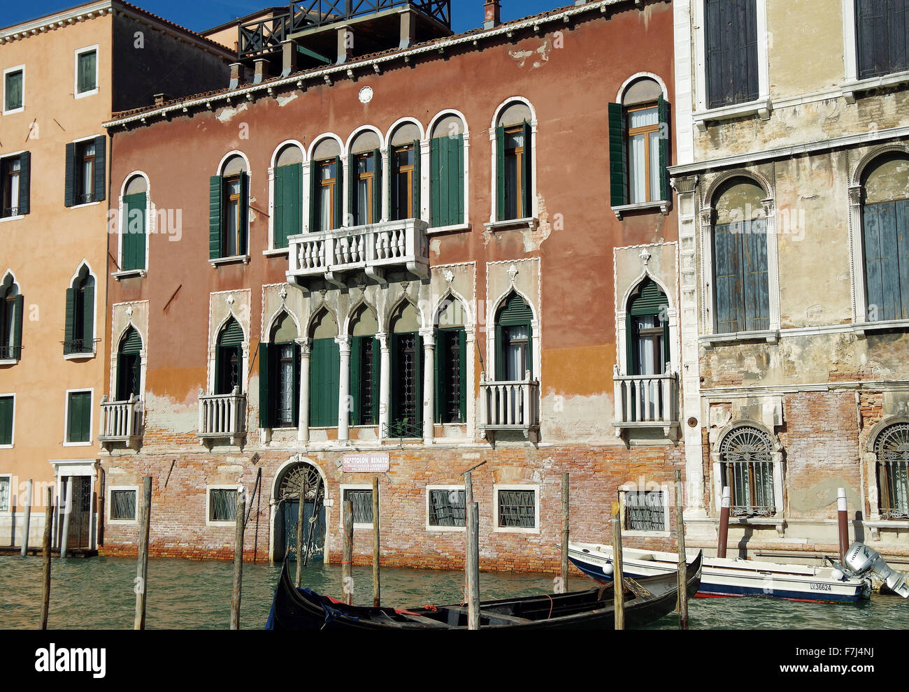 Venice Italy, Grand Canal Palazzetto Tiepolo-Passi Stock Photo