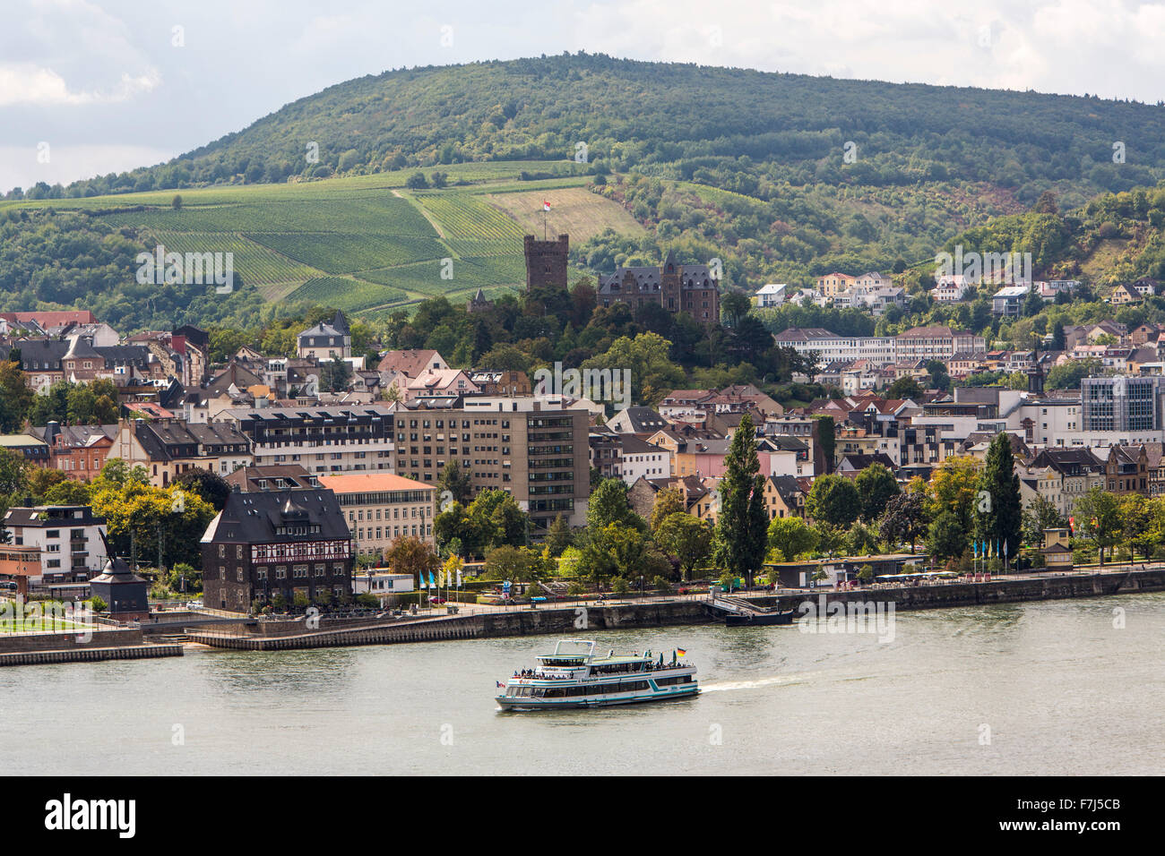City of Bingen, upper middle Rhine valley, Germany Stock Photo
