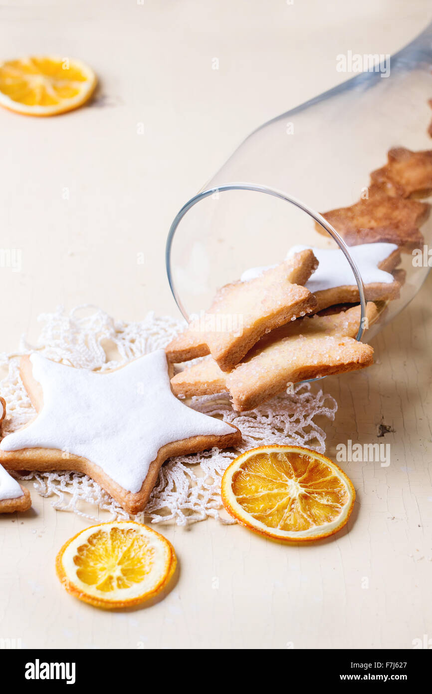 Christmas cookies in glass Stock Photo Alamy