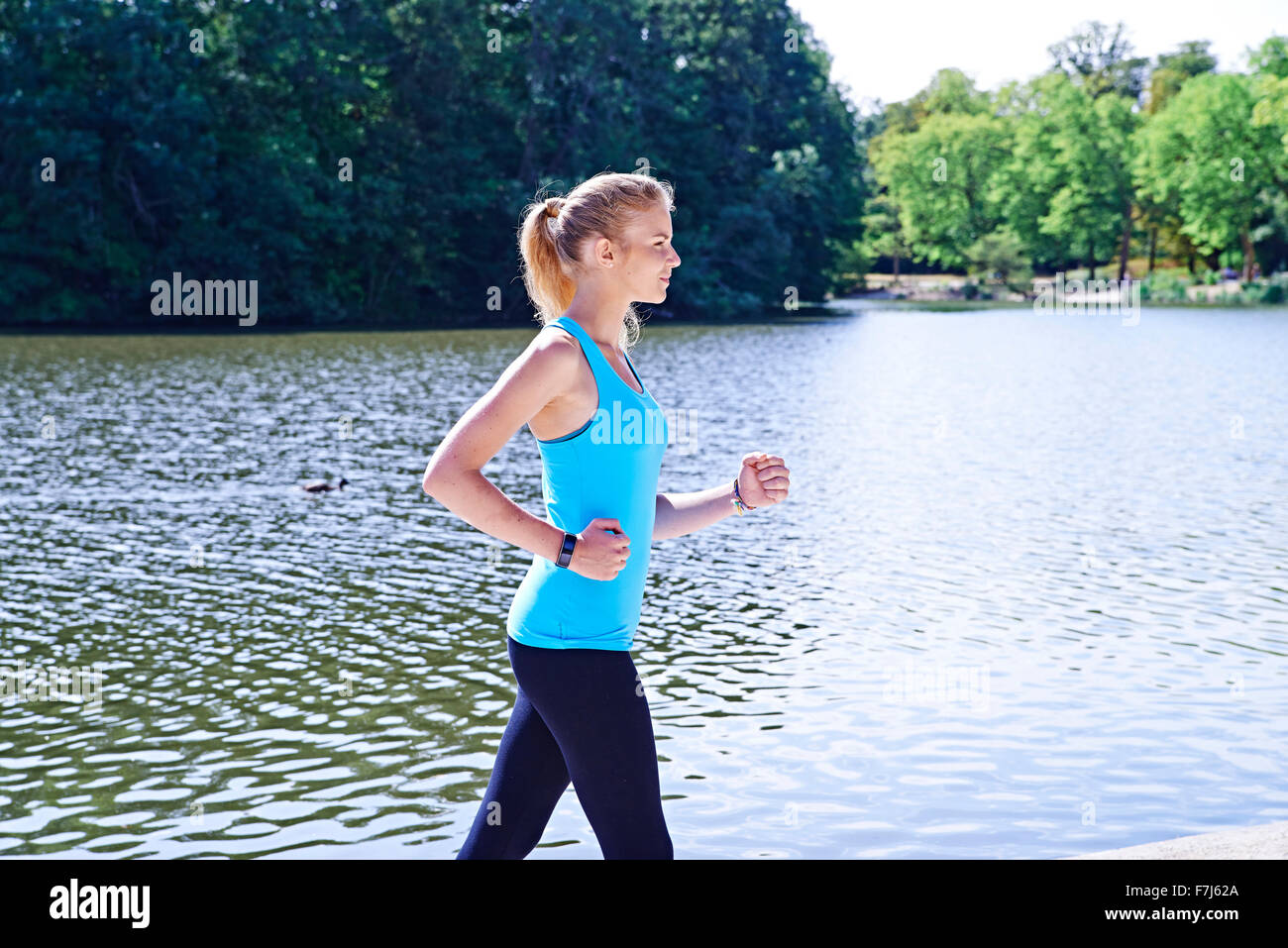 Power walking mature woman hi-res stock photography and images - Alamy