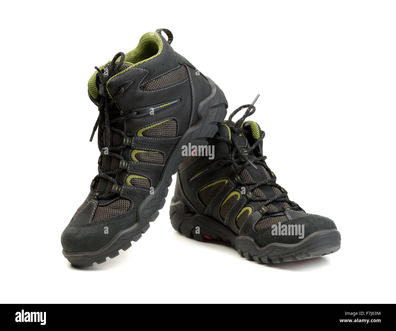 Pair of high-tech waterproof winter boots trekking. Isolate on white Stock  Photo - Alamy