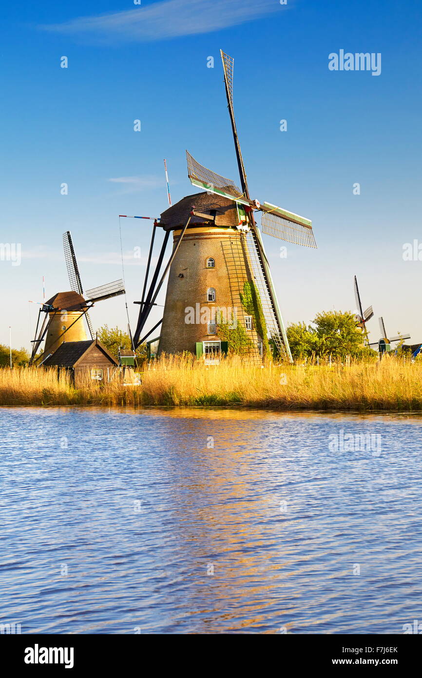 Kinderdijk windmills - Holland Netherlands Stock Photo
