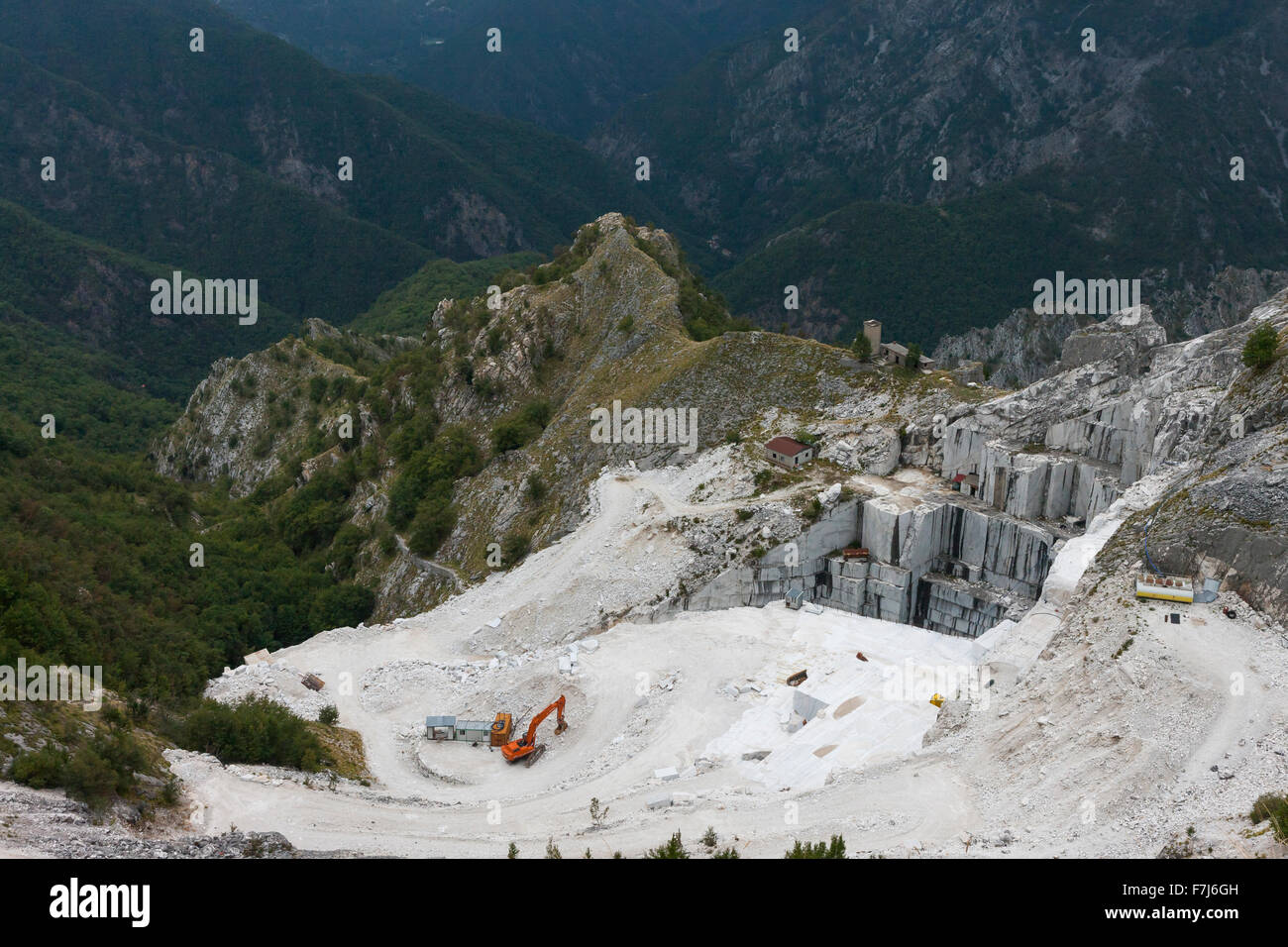 Marble quarries of the Apuan Alps, Tuscany. Stock Photo