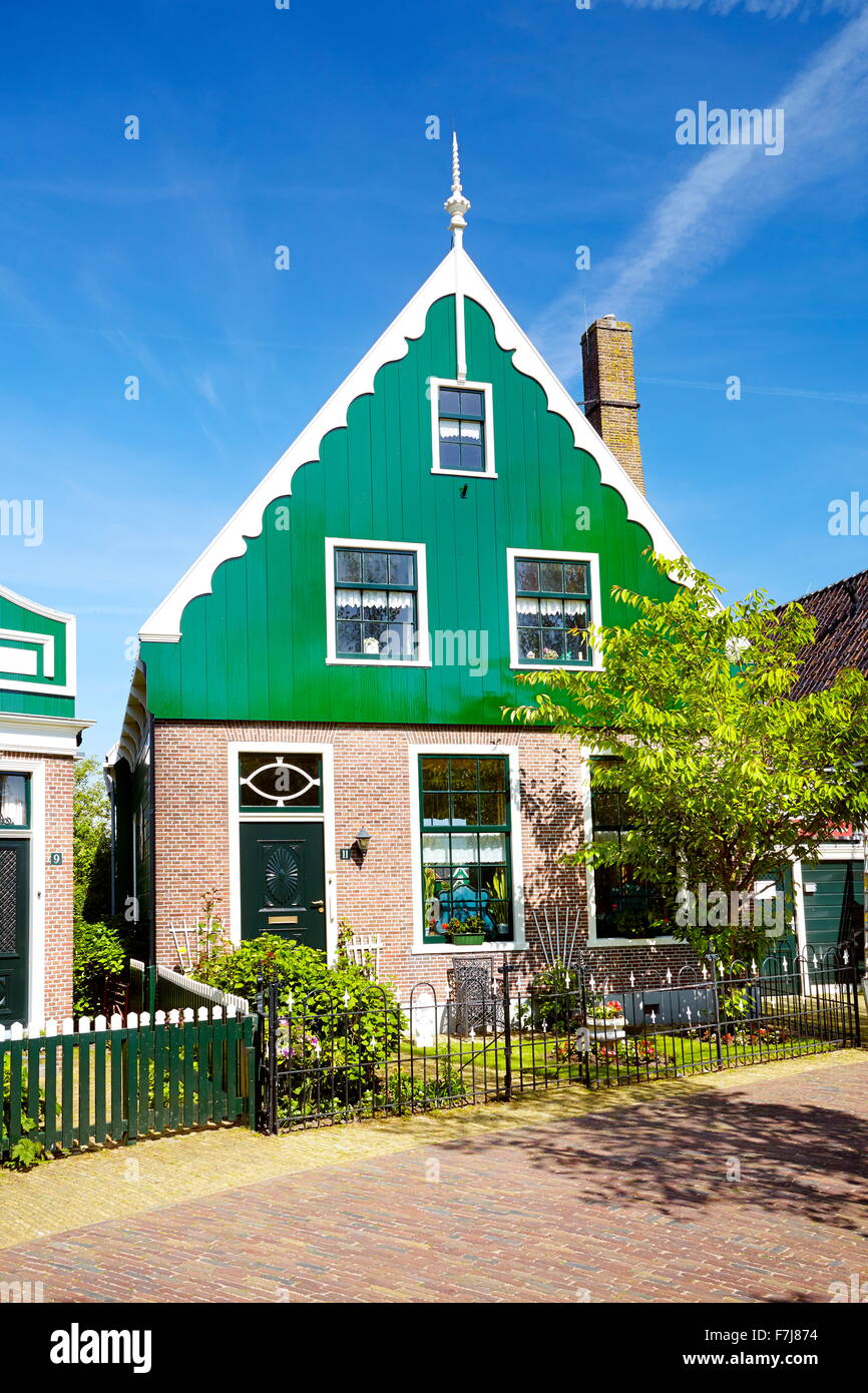 Traditional architecture in Zaanse Schans - Holland Netherlands Stock Photo