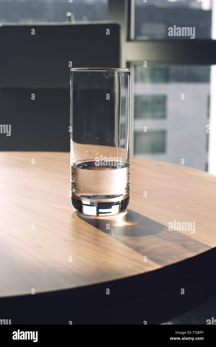 Glass of water on table Stock Photo Alamy