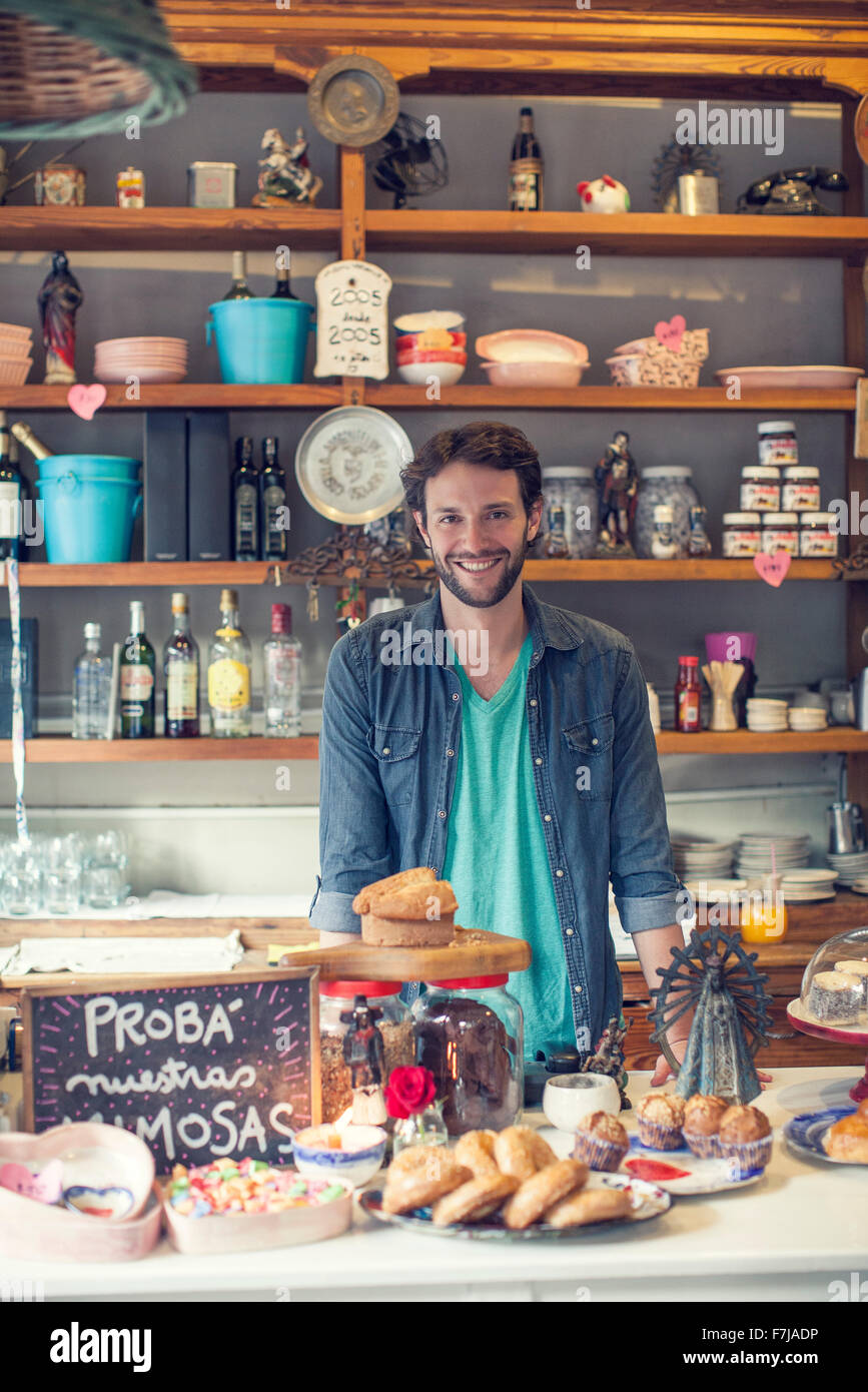 Coffee shop owner Stock Photo