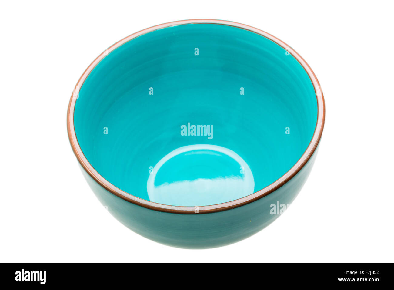 Blue empty bowl isolated Stock Photo Alamy