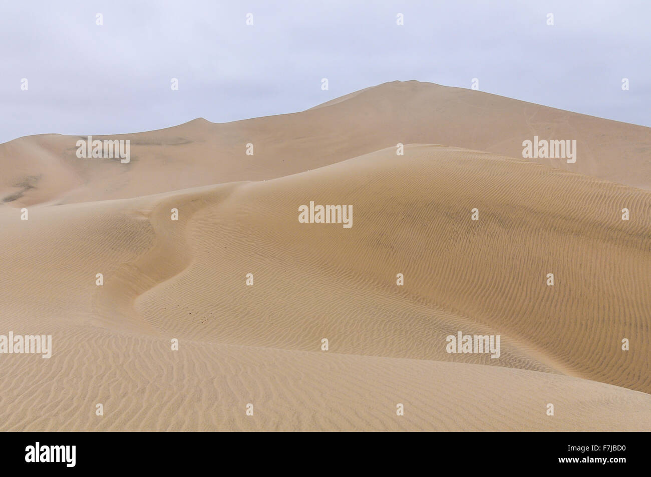 Sand dunes around Huacachina in the coastal desert of Peru Stock Photo