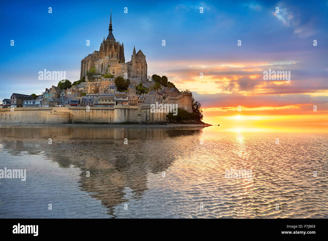 Mont Saint Michel, Normandy, France Stock Photo