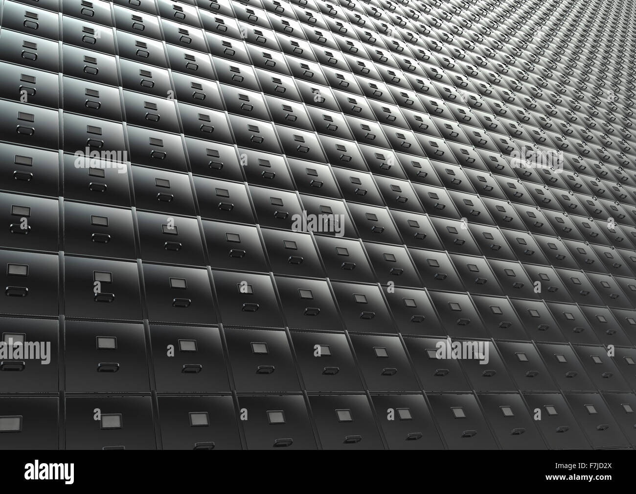 Endless filing system / 3D render of endless filing cabinet Stock Photo ...
