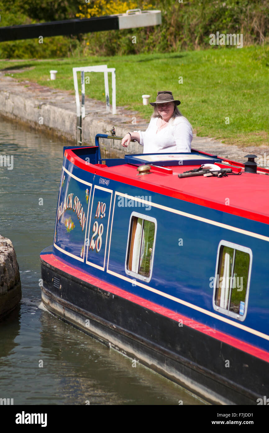 Female steering barge hi-res stock photography and images - Alamy
