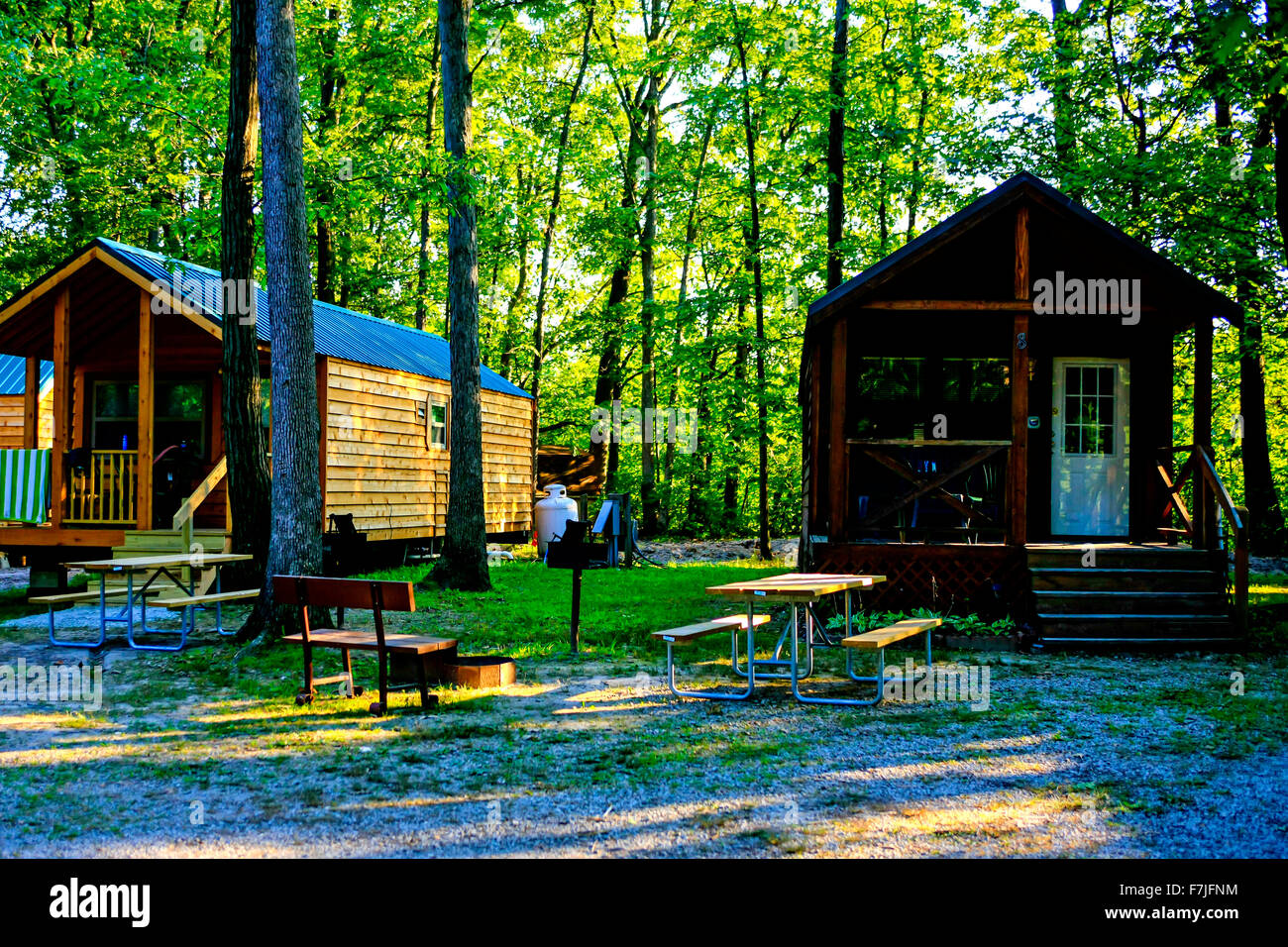 Vacation Cabins In The Woods Of Tennessee Stock Photo 90761936