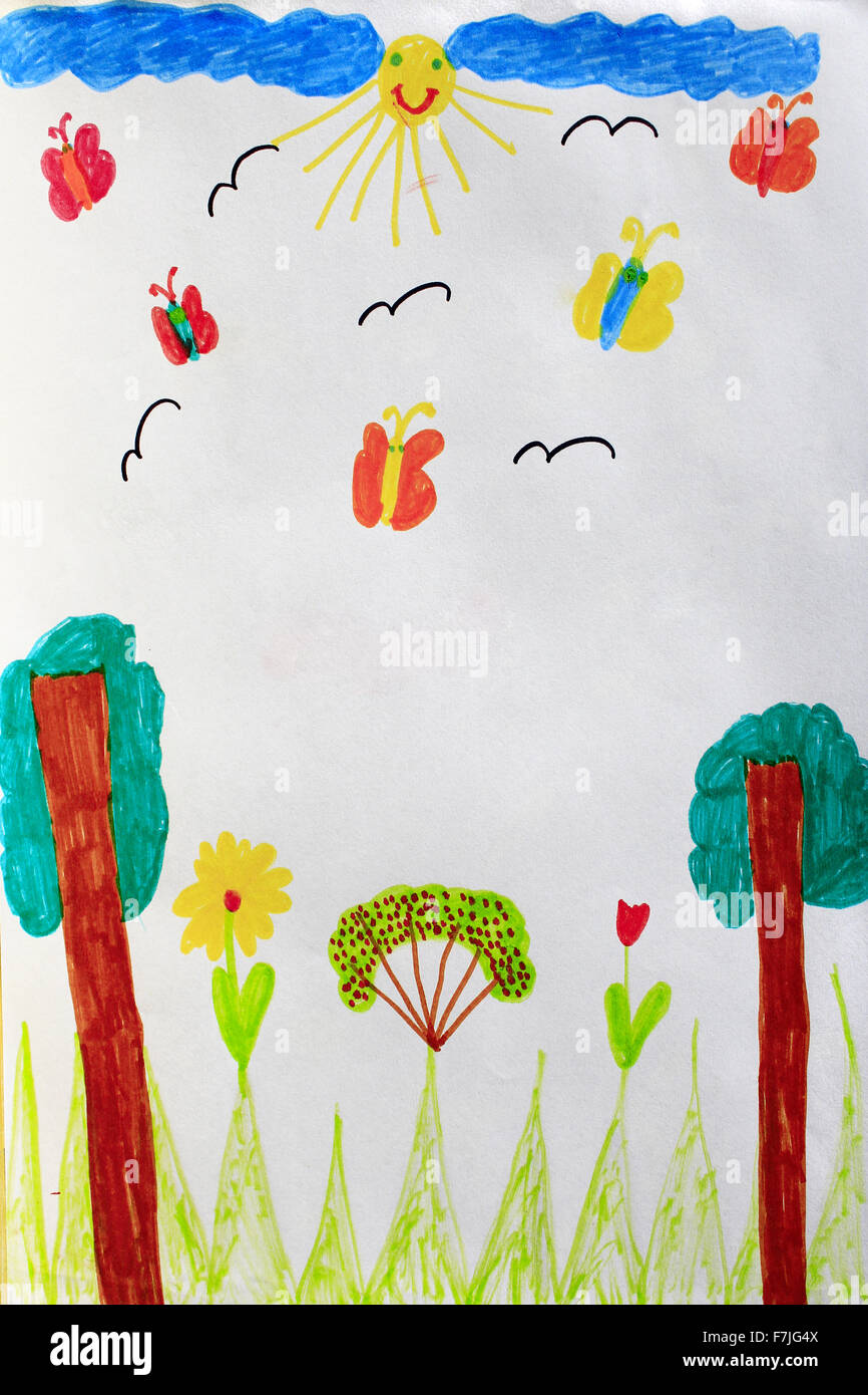 Featured image of post Flower Tree Drawing For Kids : Let&#039;s draw and paint 8 big flower and gardening items •••.