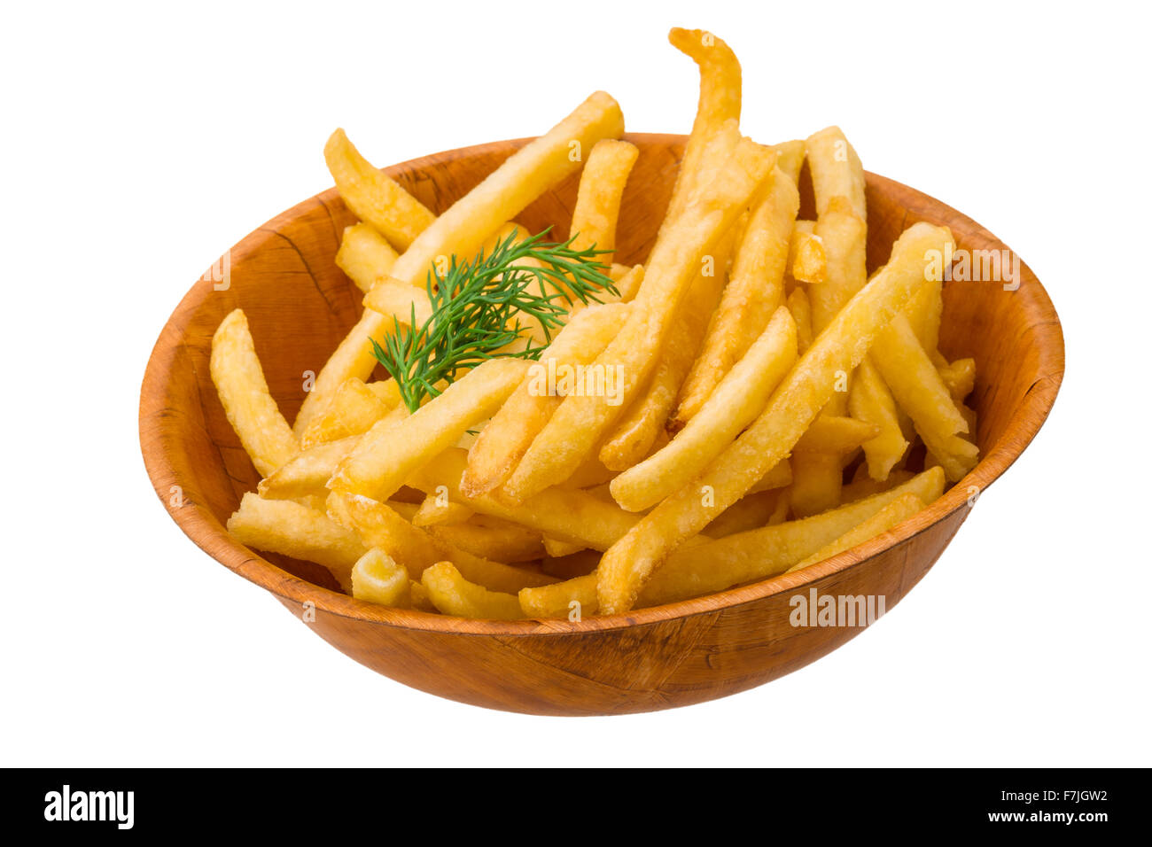 French fries isolated on white background with dill Stock Photo Alamy