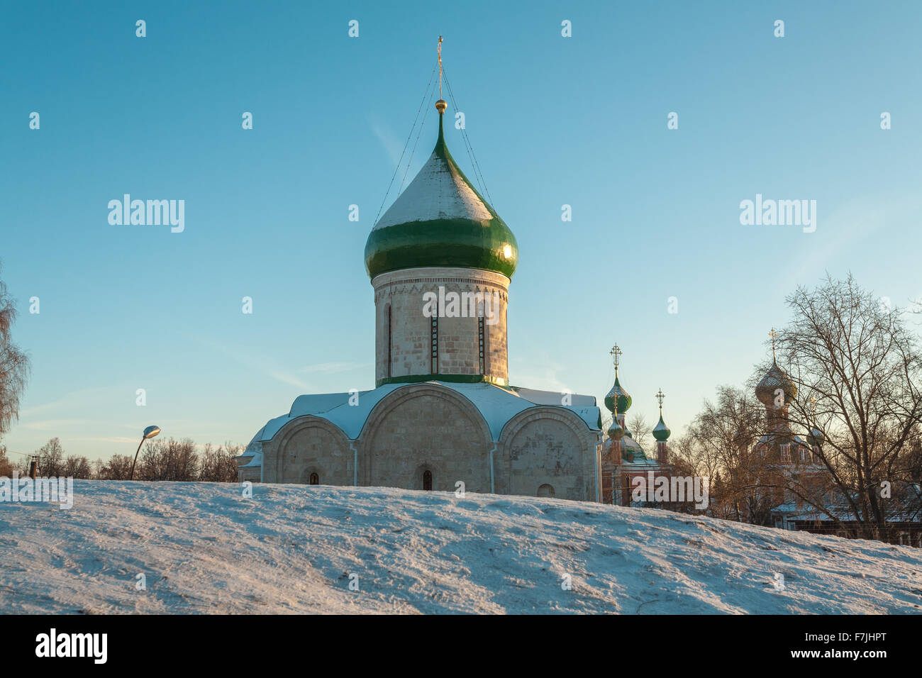 Pereslavl-Zalessky, Russia - November 29, 2015: Transfiguration Cathedral. It is constructed in the Byzantine style in 1152. Vie Stock Photo