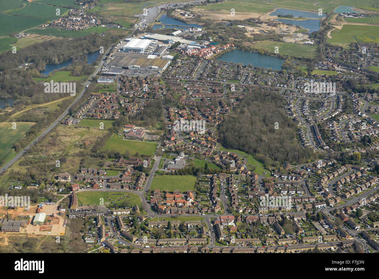 An aerial view of Faversham, a market town in Kent, UK Stock Photo - Alamy