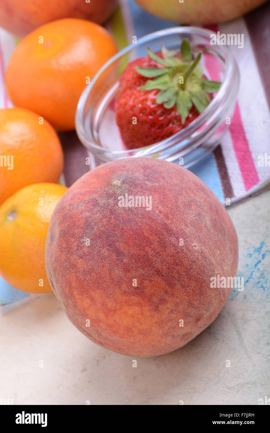 many different fruits for the health of the entire family, peach